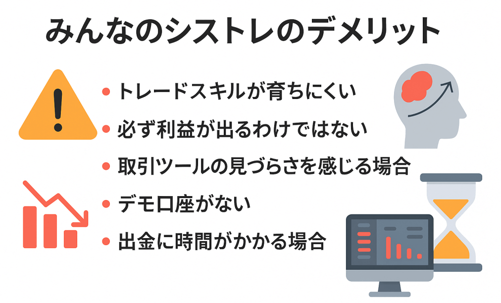 みんなのシストレのデメリット